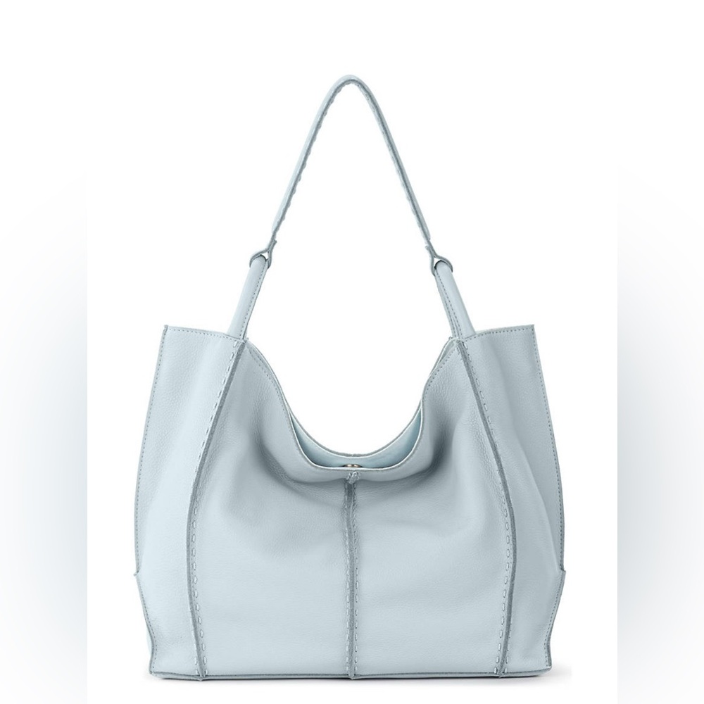 The SAK Los Feliz Leather Large Tote-Ice Blue NWT